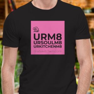 Черна тениска Mate Kitchen с щампа URM8
