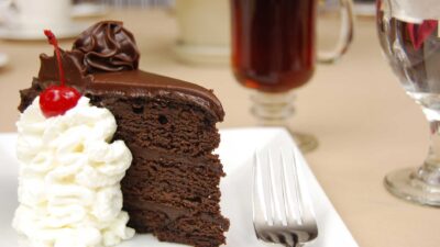 Парче шоколадова торта за статия за застрашените от изчезване храни