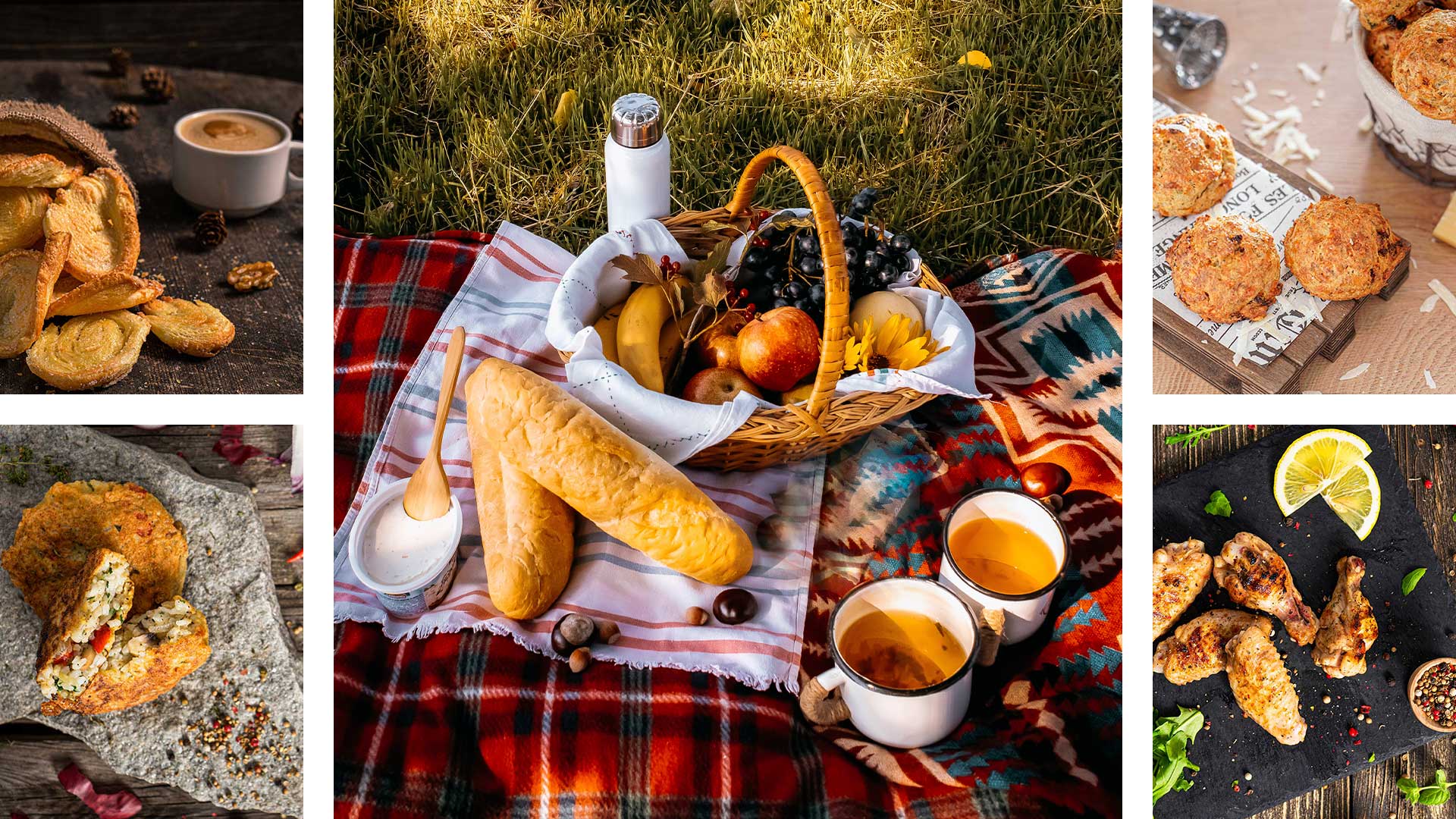 Колаж от изображения с идеи за пикник