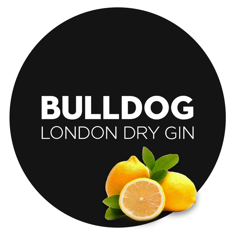 BULLDOG London Dry Gin by Coca Cola и резени лимони