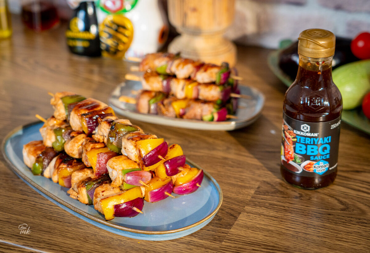 Шишчета с Kikkoman Терияки BBQ сос в корейски стил